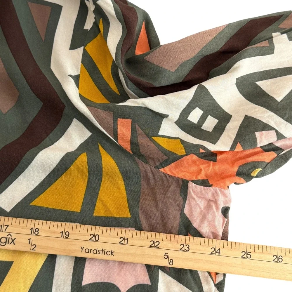 BIG DART Geometric Top Maximalist Abstract Womens XXL EUR 52 Button‎ Statement